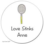 Sugar Cookie Gift Stickers - Tennis Racquet